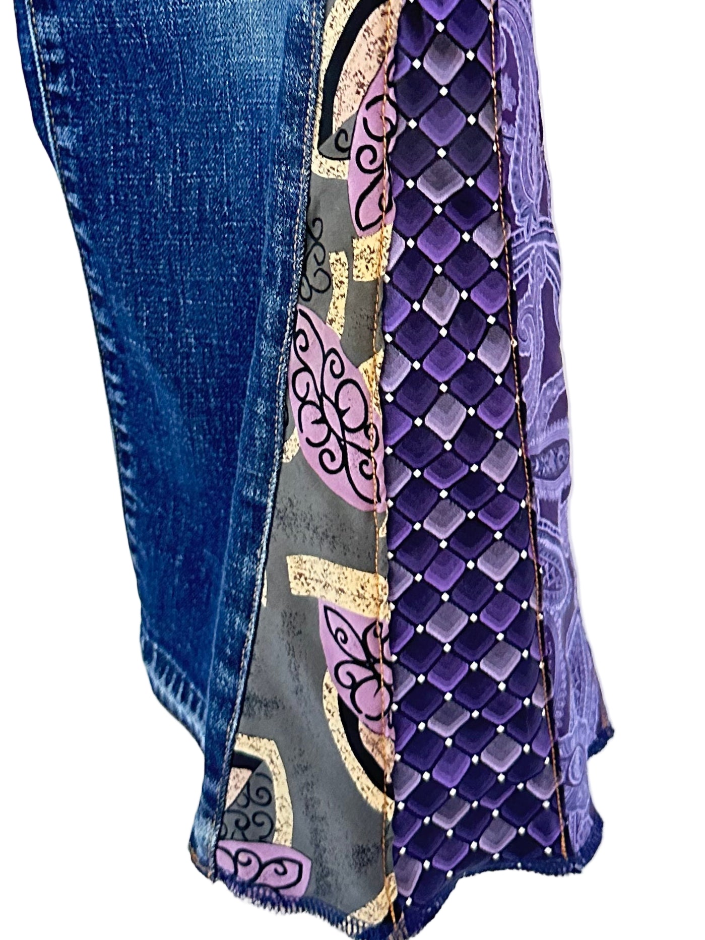 denim blues + purple necktie bells [4/27] short