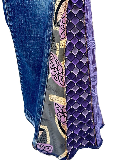 denim blues + purple necktie bells [4/27] short