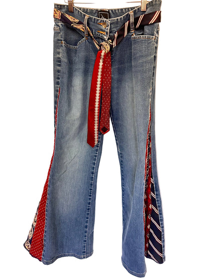 denim + deep red necktie bells [8/29] regular