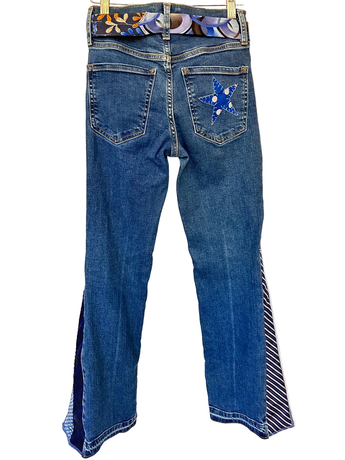 blue on blue denim + necktie bells [00/24] short