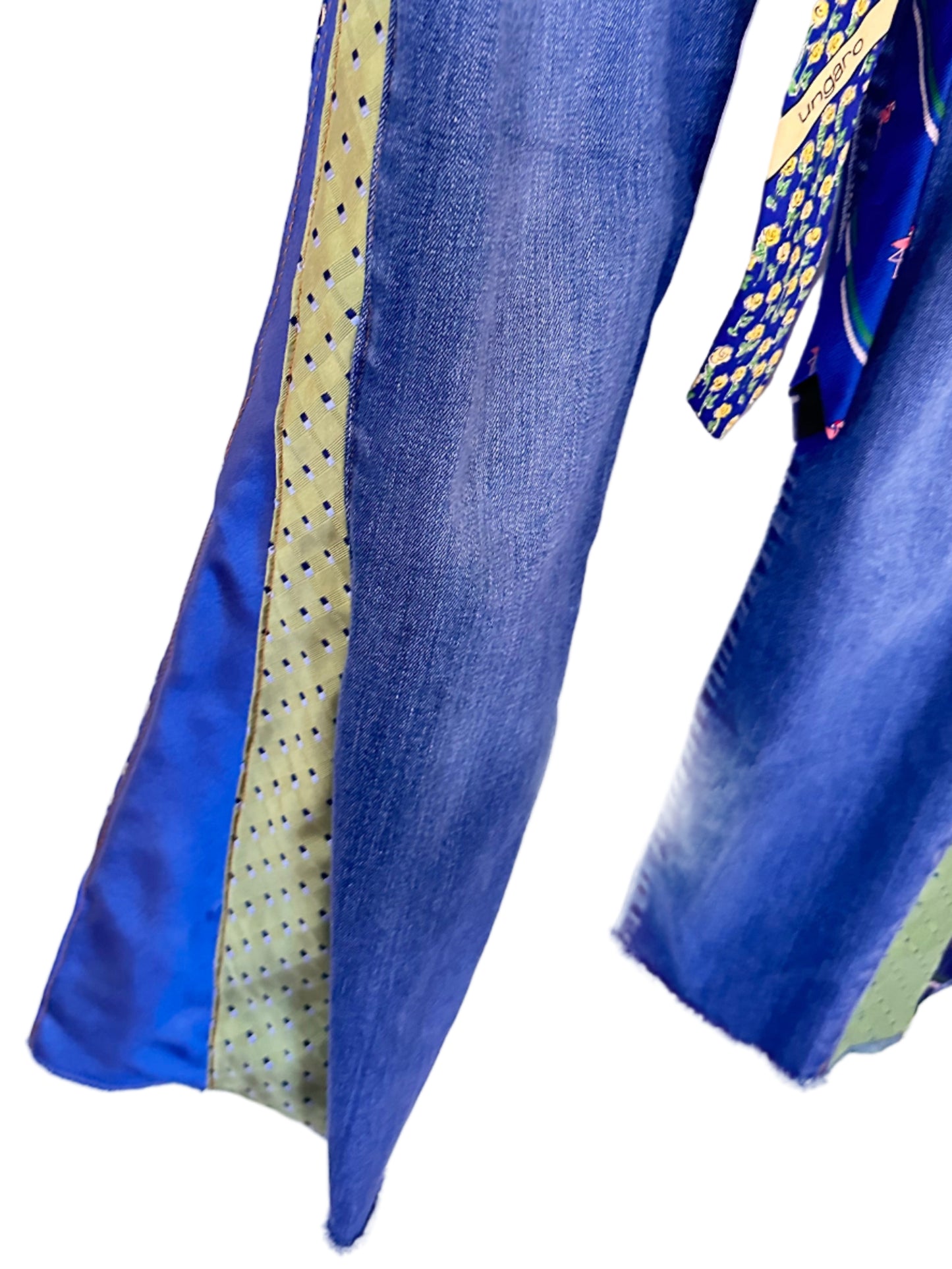 blue denim + lime necktie bells [8/29] short