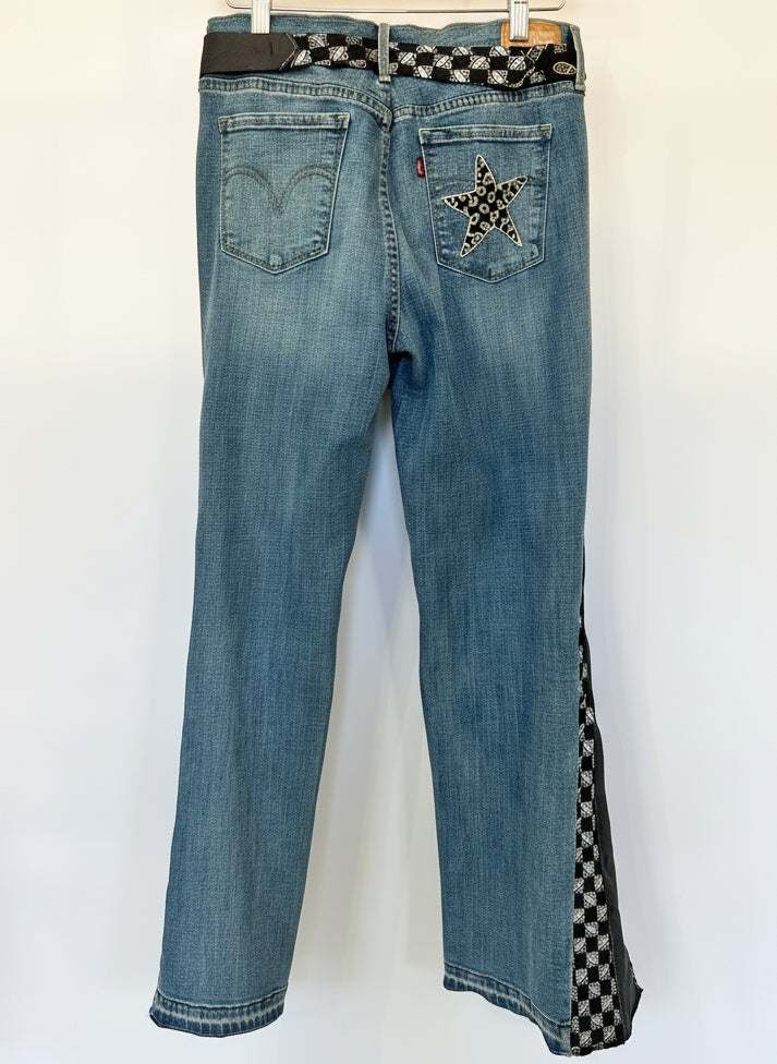 black n blue flare bells [8/29] long