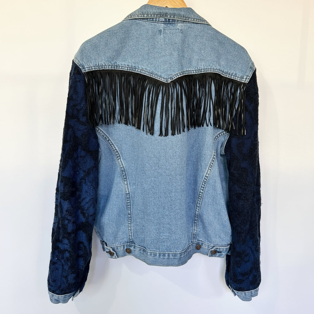 boxy boyfriend comfy warm cowboy denim jacket [m]