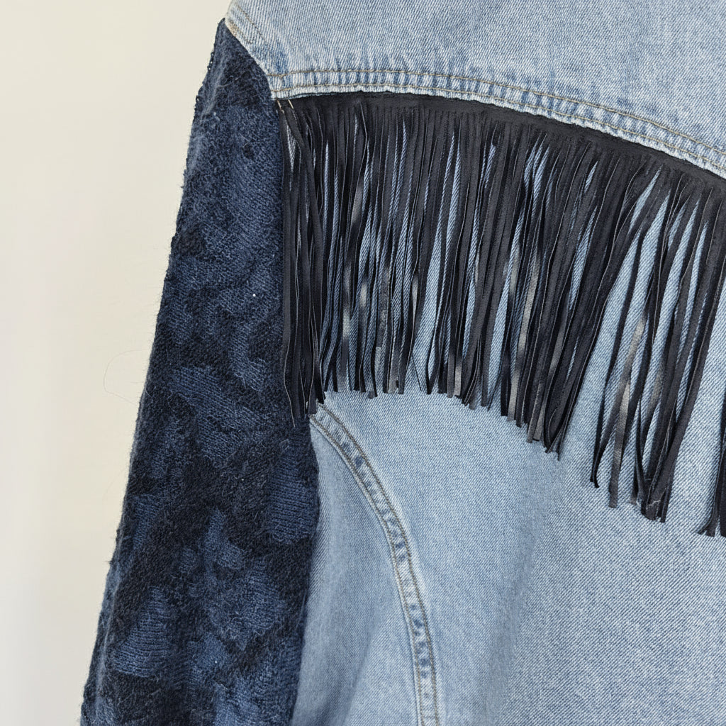 boxy boyfriend comfy warm cowboy denim jacket [m]