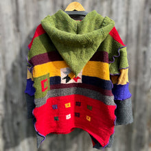 Load image into Gallery viewer, textured vibrant color swing style hooded coat

