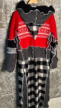 Load image into Gallery viewer, red winter black white check duster
