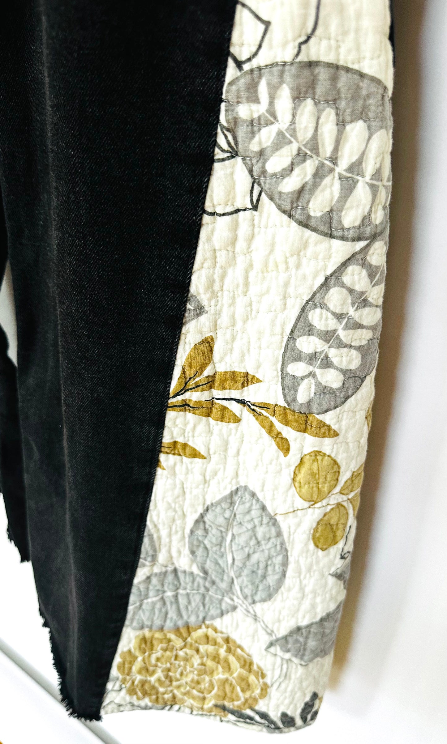 black + floral quilted bell bottoms [12/31]