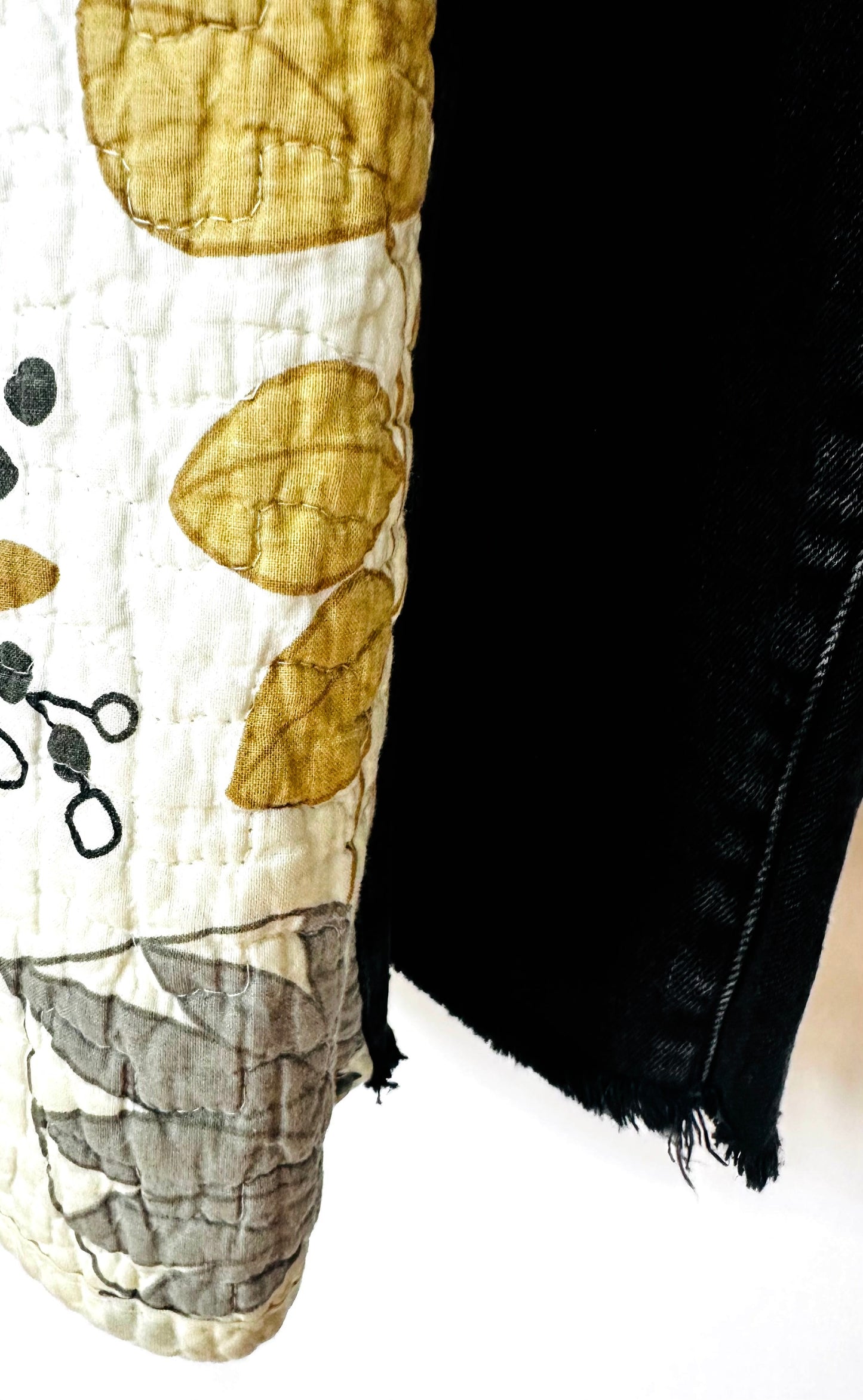 black + floral quilted bell bottoms [12/31]