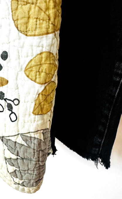 black + floral quilted bell bottoms [12/31]