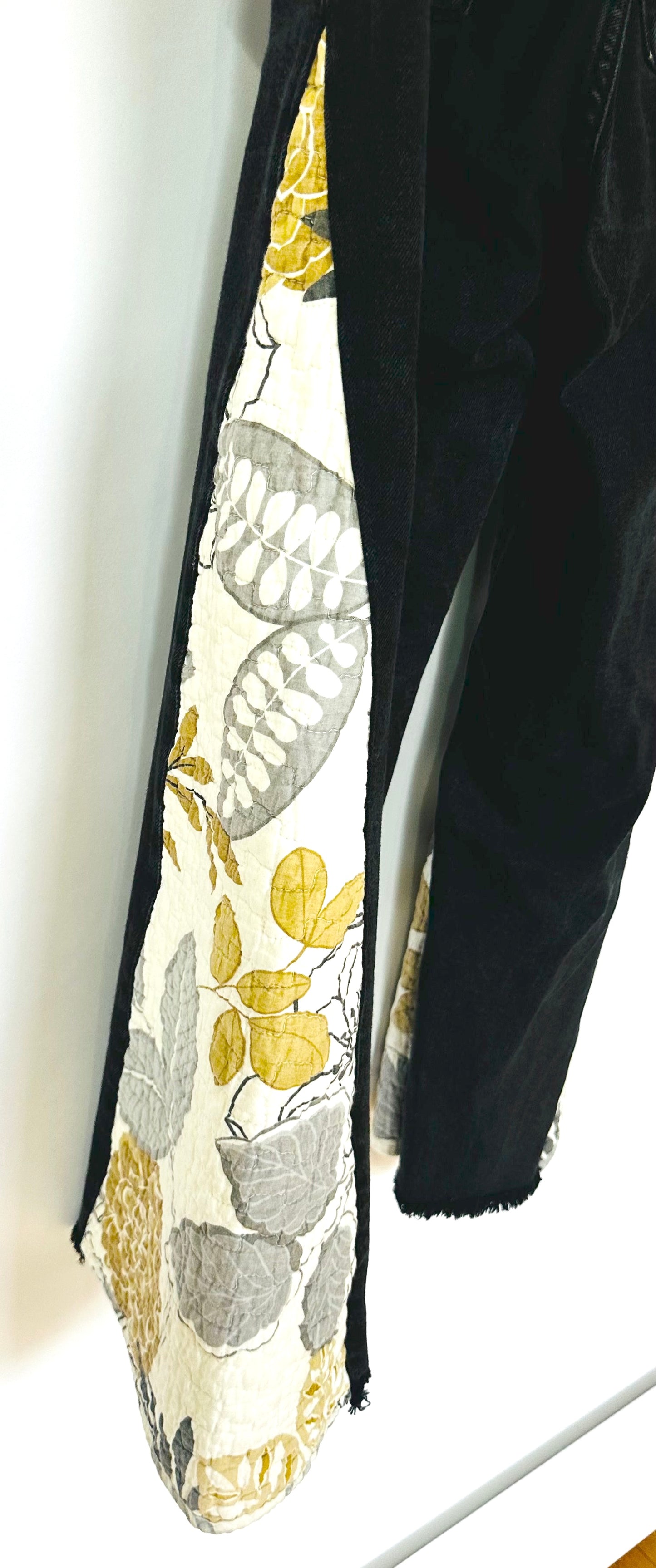 black + floral quilted bell bottoms [12/31]