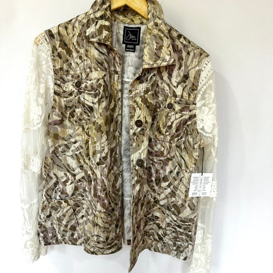 feminine take on camo jacket