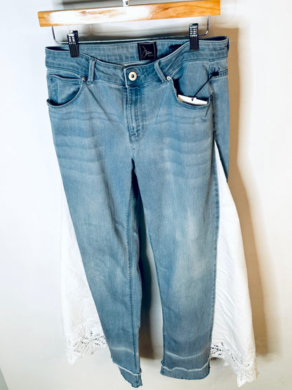 crisp white lace edged denim bells [10/30]