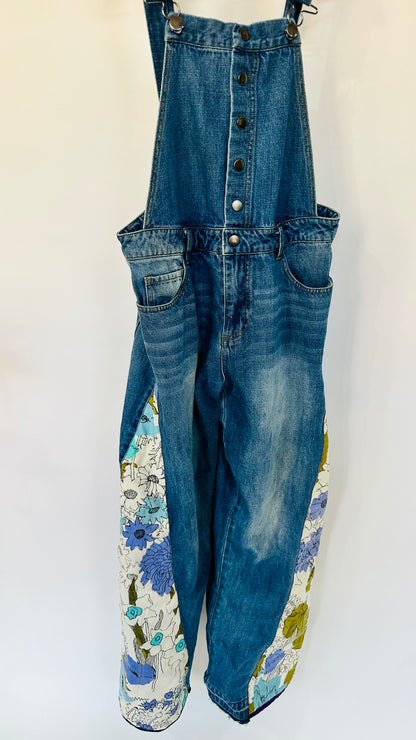 botanical blues overalls [2-4]