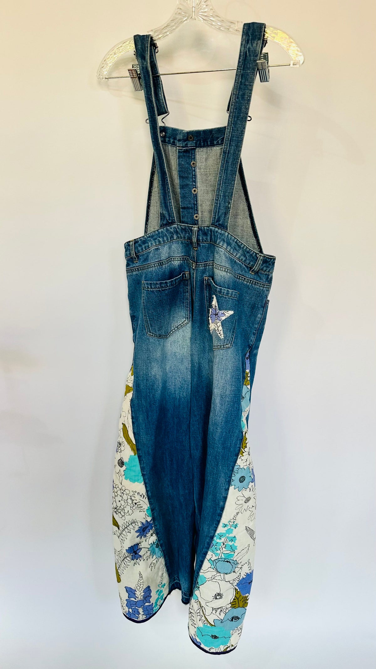 botanical blues overalls [2-4]