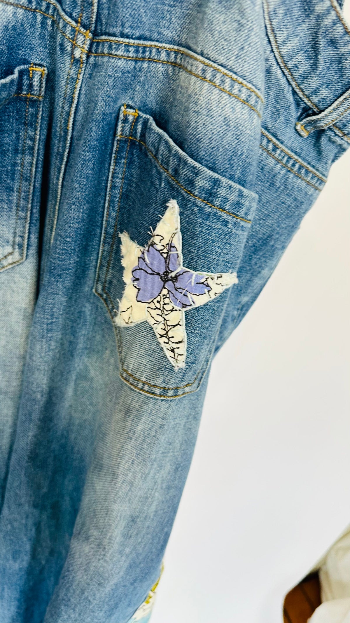 botanical blues overalls [2-4]