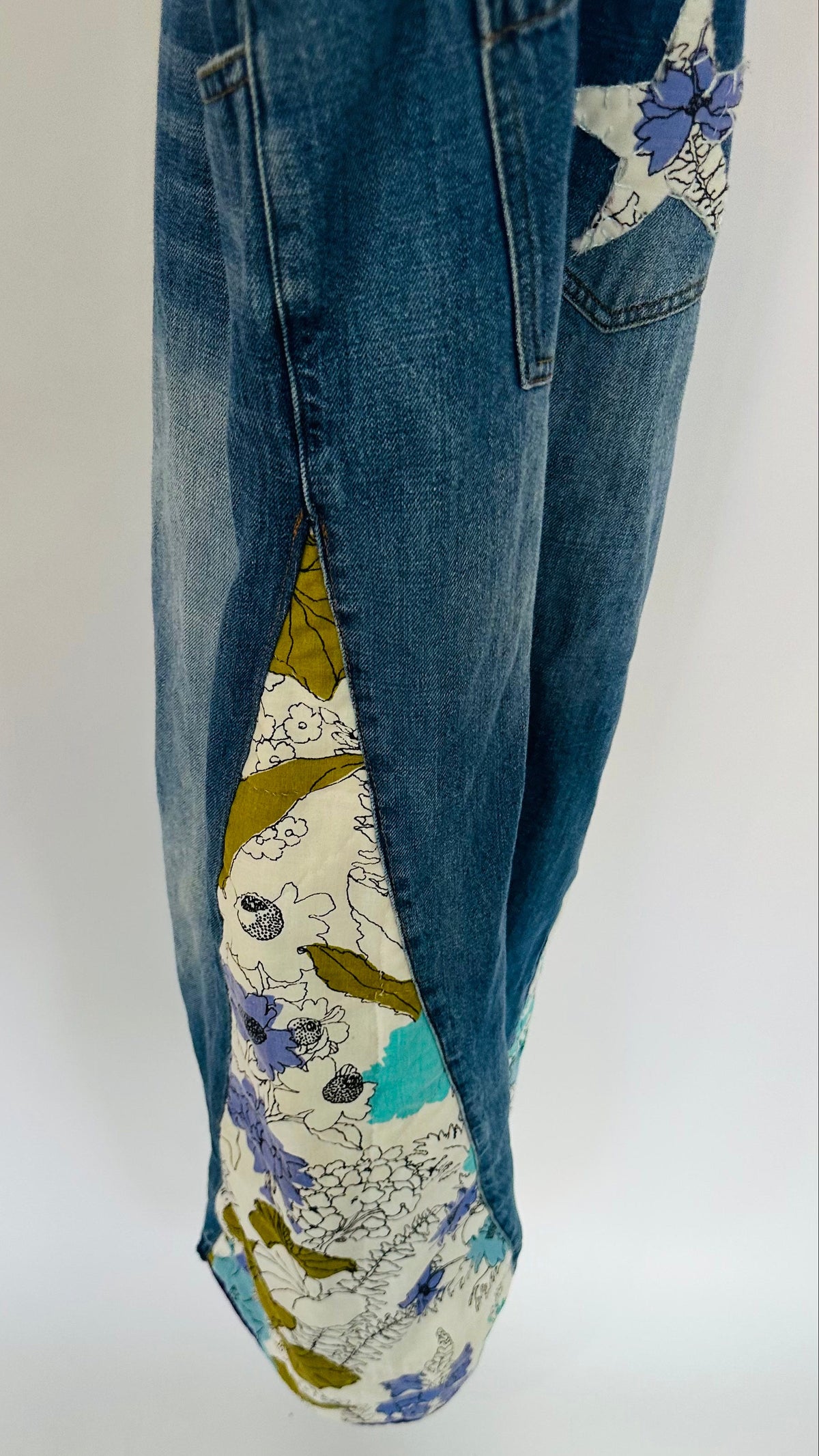 botanical blues overalls [2-4]