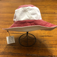 Load image into Gallery viewer, nantucket red + white denim reversible sun hat
