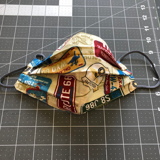 route 66 themed cotton face mask