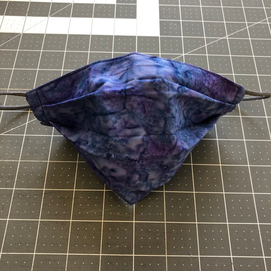purple batik cotton face mask