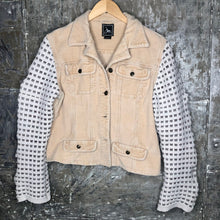 Load image into Gallery viewer, creamy corduroy jacket + sweater sleeves
