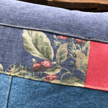 Load image into Gallery viewer, 18&quot; denim block pillow
