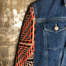 Load image into Gallery viewer, retro 80&#39;s sweater + blue denim jacket
