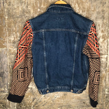 Load image into Gallery viewer, retro 80&#39;s sweater + blue denim jacket
