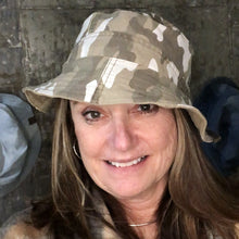 Load image into Gallery viewer, khaki camo + tan corduroy reversible bucket hat
