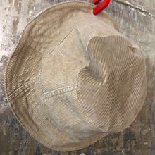 Load image into Gallery viewer, khaki camo + tan corduroy reversible bucket hat

