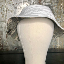 Load image into Gallery viewer, army camo + white denim reversible bucket hat
