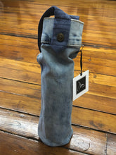 Load image into Gallery viewer, extra distressed denim + blue on blue tie wine sleeve
