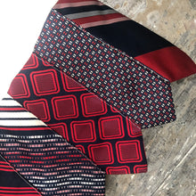 Load image into Gallery viewer, red blue white denim + vintage tie skirt, (size 10/12)
